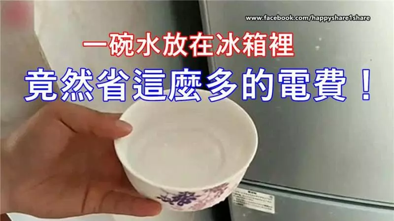 將一碗水放在冰箱裡,竟然可省這麼多的電費,快來學習學習一下吧!