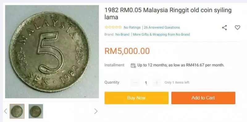 【誰說馬幣不值錢?!】一個RM1舊硬幣竟然可以賣到RM20K!比一年的薪水還要高!