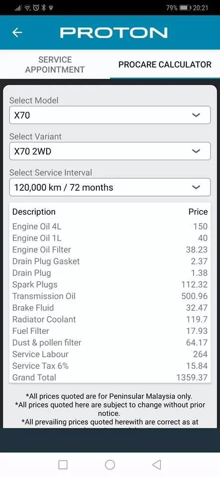 PROTON X70 七年的保養費價錢表曝光!要買的人最好先看!網友被嚇到!
