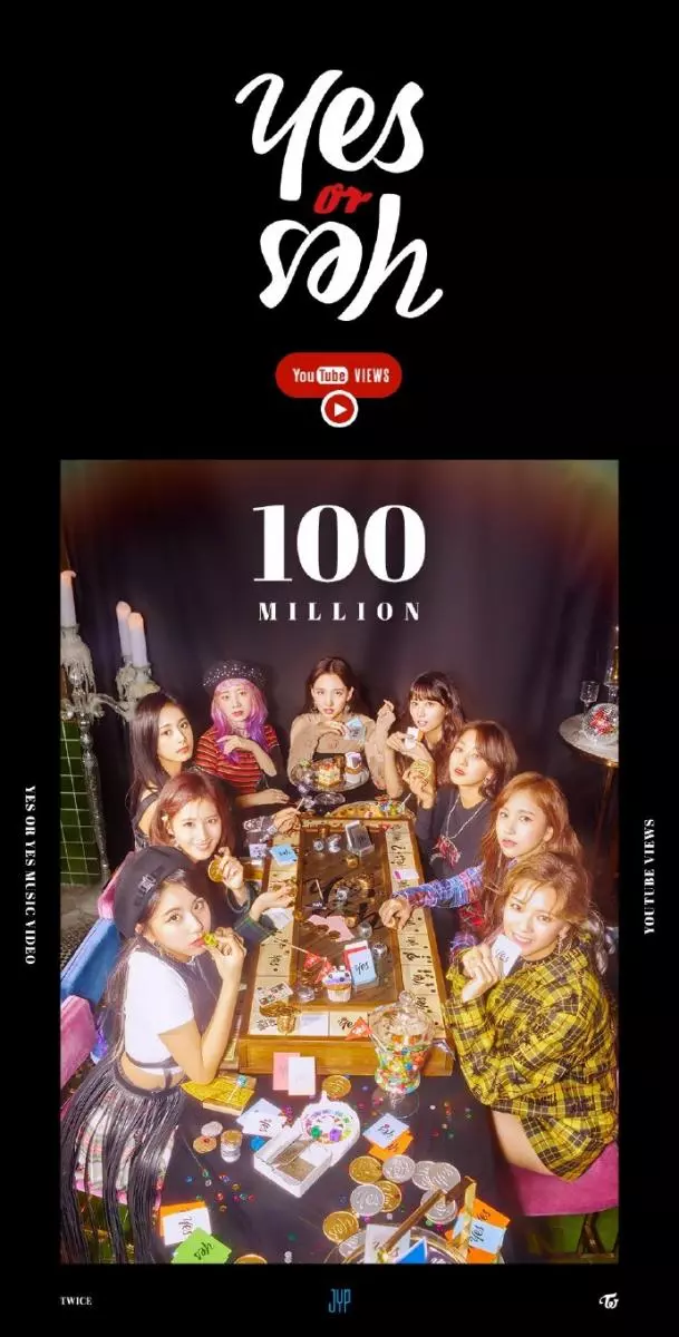 [TWICE][新聞]181214 「10連續」大記錄！「YES or YES」MV一億點擊量達成