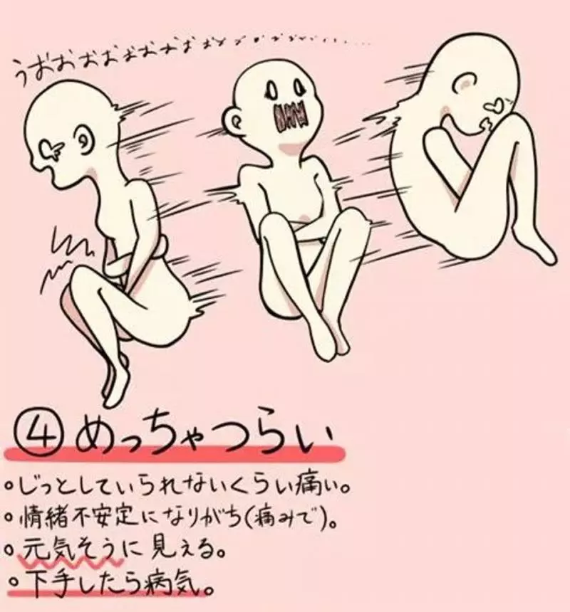 女友大姨媽來都愛生氣!她畫出「經痛5等級」秒懂女人的心酸 最慘的根本是被世界邊緣QQ