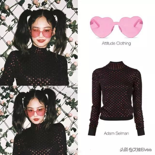 Jennie新髮型太鬼馬風,愛心眼鏡修身衣,卻被這對雙馬尾搶盡風頭