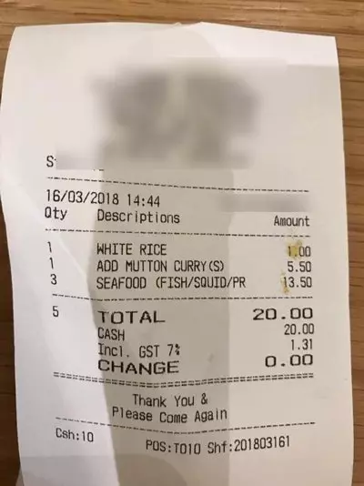 大馬男子吐槽最貴一餐!一碟巴東飯賣RM59「即便是遊客,也不至於這麼貴吧!」