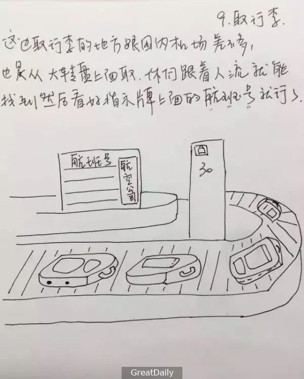 60歲的爸媽沒出過國又不懂英文,女兒畫了「史上最強出入境攻略」網友讚爆! XD