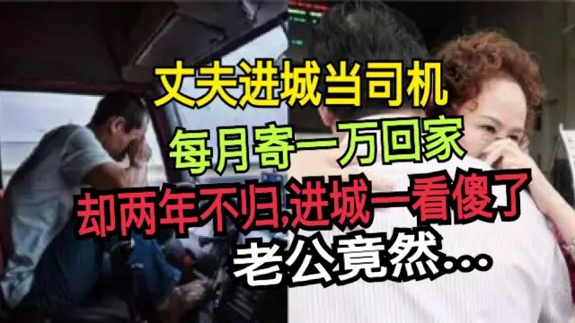丈夫進城當司機,每月寄一萬回家,卻兩年不歸,進城一看傻了,老公竟然……