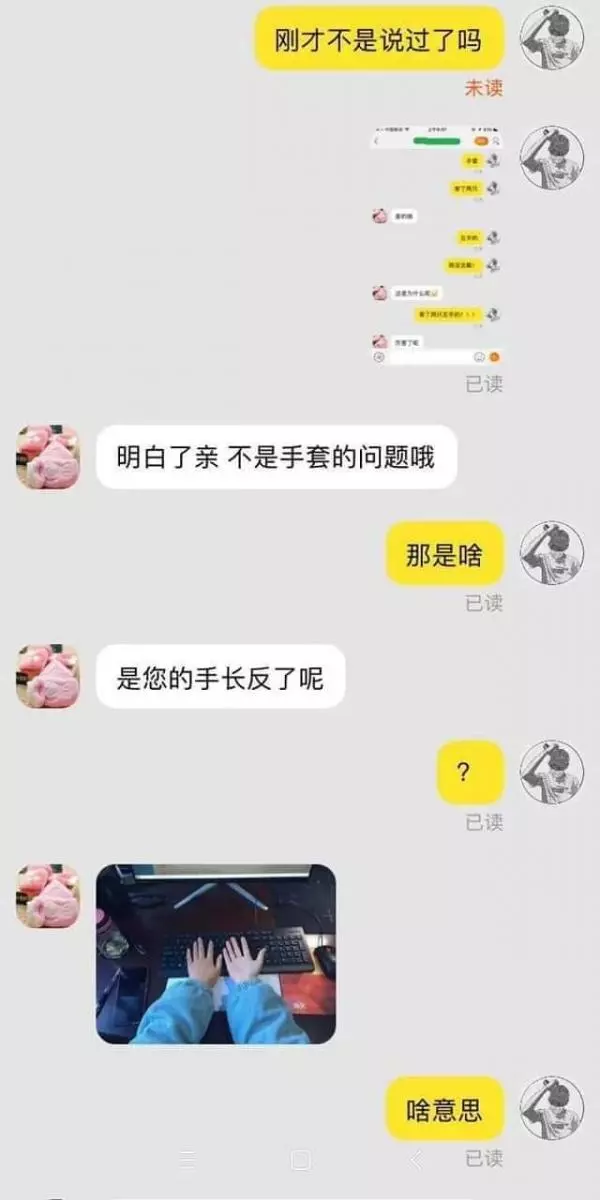 網拍買手套收到「兩隻都左手」怒投訴! 客服神回:「親~您手長反囉」附上照片全網笑到崩潰