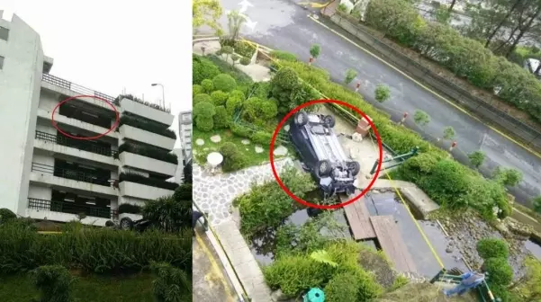 【雲頂發生悲劇了】轎車停車場內墜樓,遊客司機2人慘死!