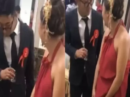 世上最霸氣新娘,敬酒一個姿勢嚇傻新郎!網驚呼:職業病跑出來了