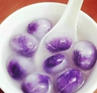 【紫薯水晶湯圓】這個冬至,就和孩子們一起搓湯圓,好吃好看又健康!