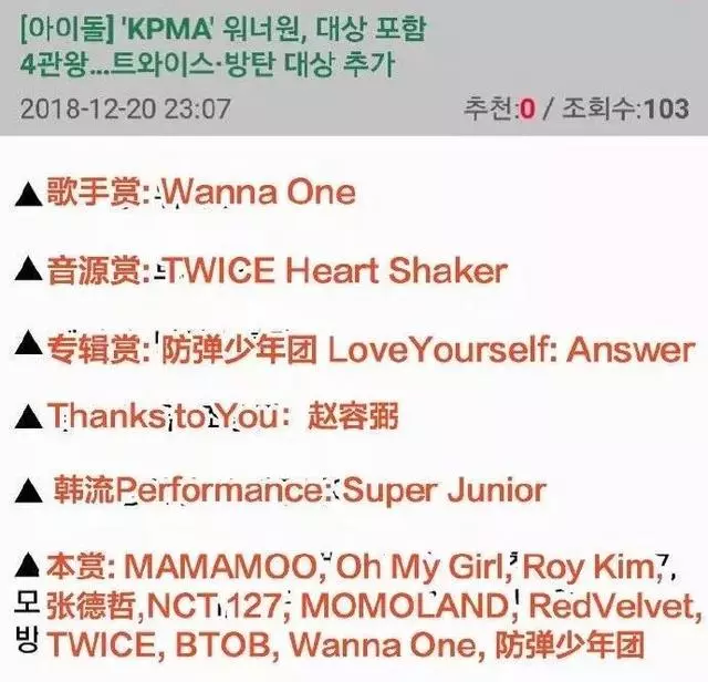 KPMA:承認人氣獎共同授獎是失察 向粉絲道歉