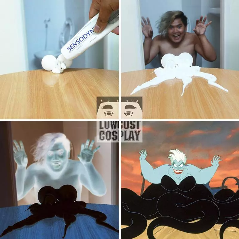 37張家用物品做超低成本Cosplay 看完小美人魚覺得眼睛需要消毒...