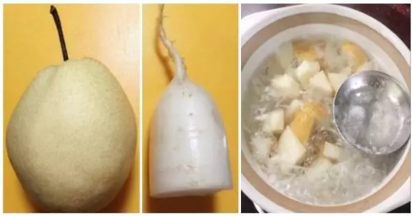 蘿蔔剝絲,梨切塊,不管寒咳、熱咳、夜裡咳,用1次就好