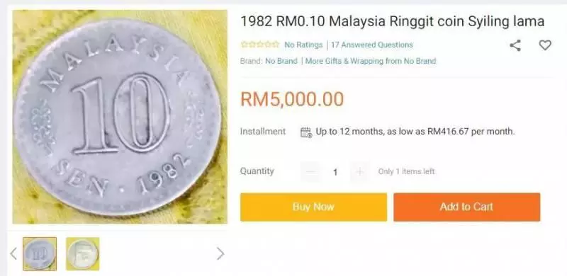 【誰說馬幣不值錢?!】一個RM1舊硬幣竟然可以賣到RM20K!比一年的薪水還要高~
