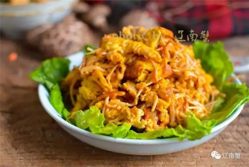 金針菇雞蛋~這個搭配營養互補, 味道也非常美