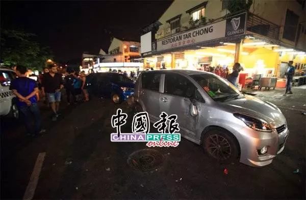 路旁用餐飛來橫禍.貨卡撞人群1死多傷