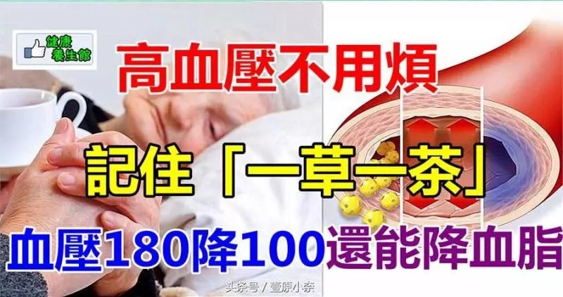 高血壓不用煩!記住「一草一茶」,血壓、血脂快速猛降!永遠斷根!