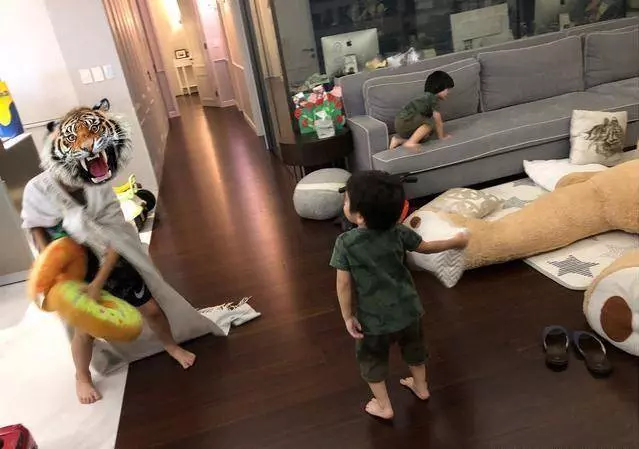 林志穎深夜吐槽三個兒子太調皮,家裡一片狼藉,網友:不是擺拍!
