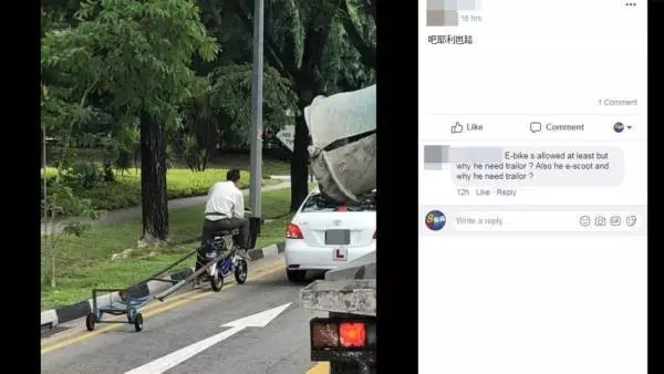 【新加坡】男子純手工自製 特長版電動滑板車在路上行駛 !