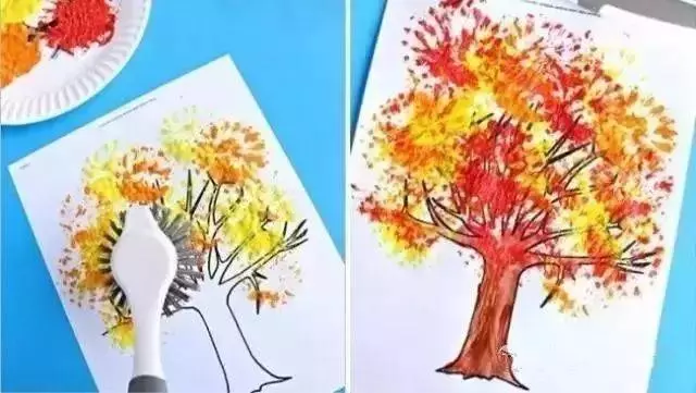 【兒童繪畫】18種不用畫筆的繪畫小創意,幼師必學哦!!!