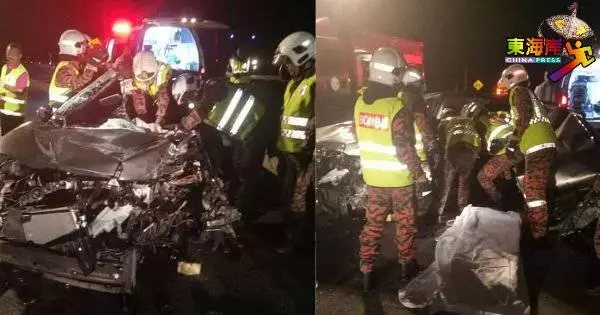 轎車凌晨趕路,閃避不及撞拋錨羅釐 1死1傷