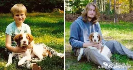 小狗與主人十年照片對比,我長大了,它變老了;滿滿的都是感動