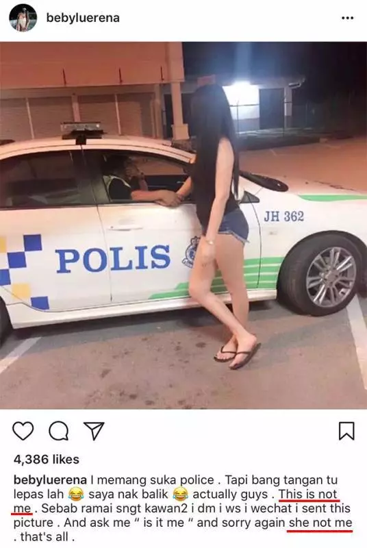 【大馬巡警抓女子手遭調職】網友踢爆女子的身份 快看 美女竟有20多千的粉絲關注!