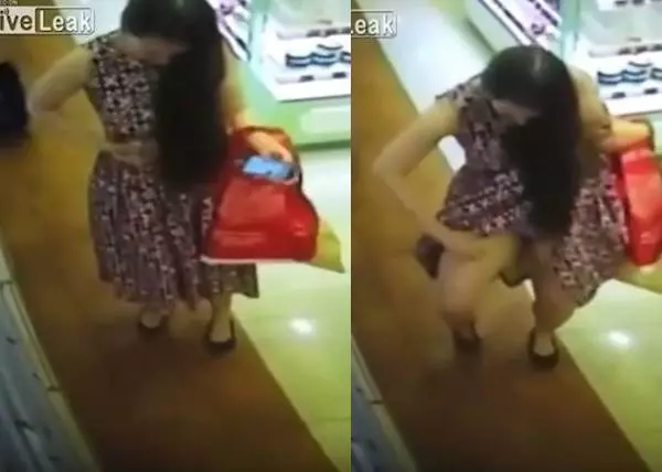 【內附影片】眼睛業障重!女子逛商場 竟然拿香水狂噴下體
