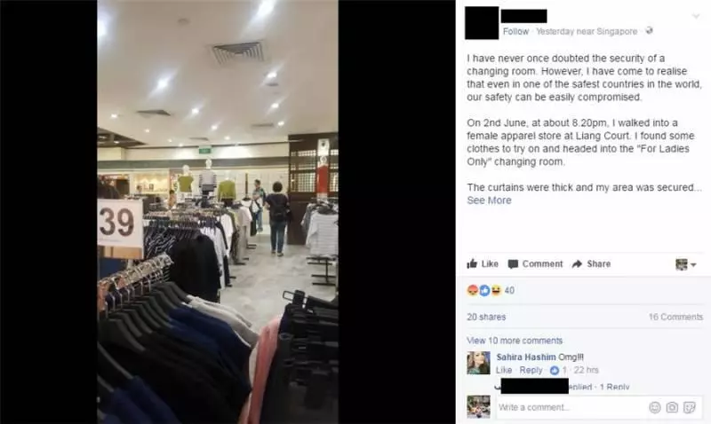 新加坡男店員闖女試衣間,緊盯換衣的女子看!店裡其他人不僅不管,還讓她這樣做!