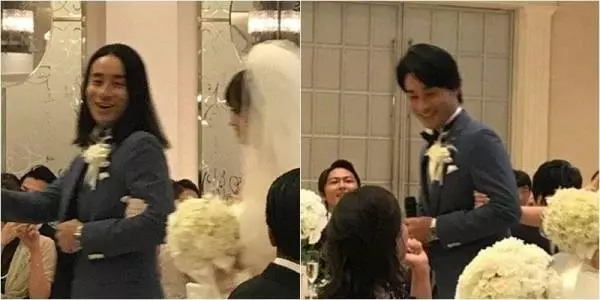 笑翻!下半場長發新郎不換衣服,而是「剪了短髮」超帥!網笑:髮型太重要