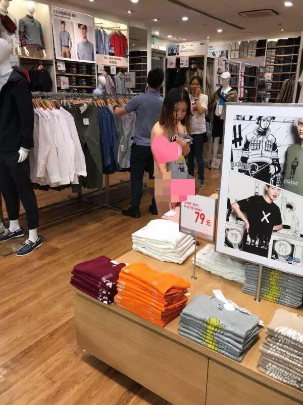 驚見!短髮正妹"國王的新衣"進優衣庫挑衣服!網友暴動瘋傳,主角回應了!