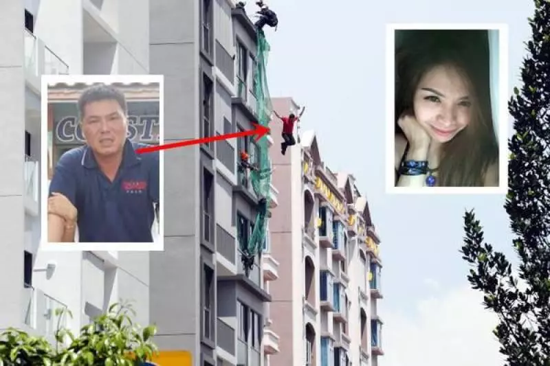 當按摩女提供服務,疑兒子非親生,妻躲丈夫打,8樓跳下死
