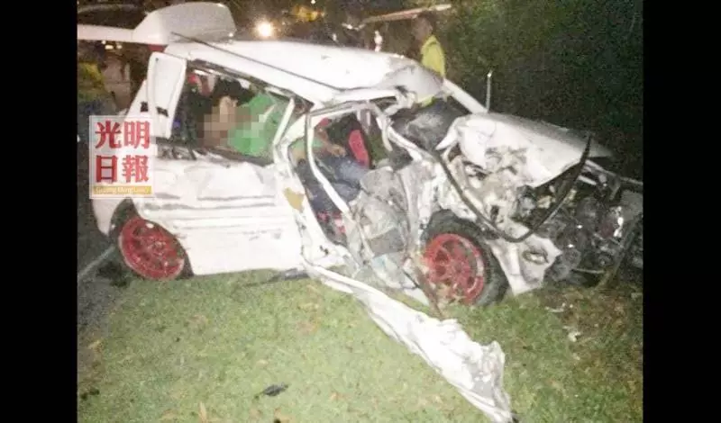 強風夜產檢後遇車禍 夫婦死 胎兒搶救中