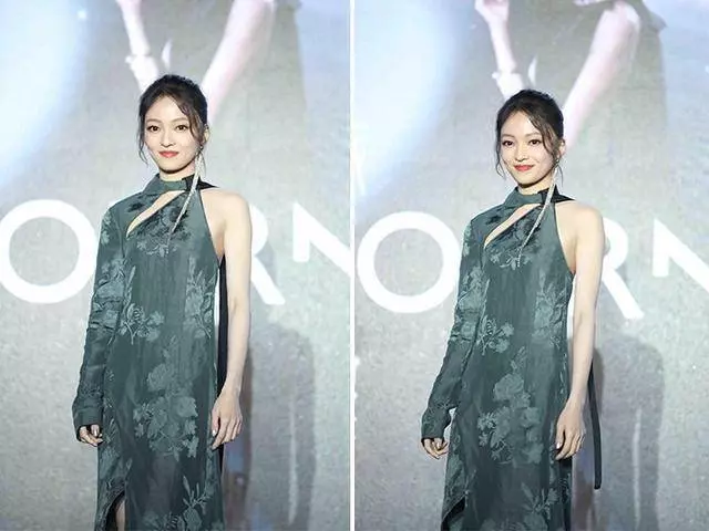 【張韶涵的新造型真美~】中國風開衩裙盡顯好身材,真的已經37歲了?