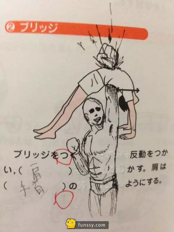 28張告訴你日本學生的腦洞不要學的超狂課本塗鴉 #2這個心肺復甦術是要救人還是殺人啊