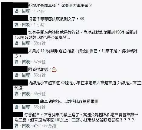 上網抱怨高速公路『開110』還遭逼車按喇叭,網友一問瞬間突破盲腸『你開在哪一線』 -