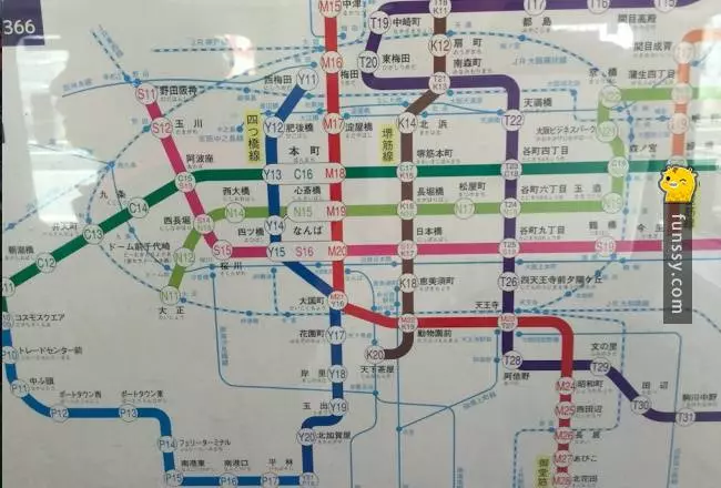 16個「只有日本才會出現」的超狂現象 #2 給觀光客的地鐵導航