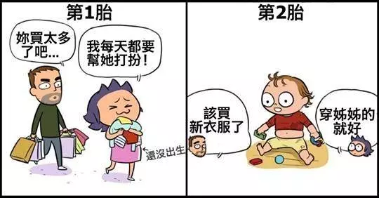 16張「媽媽第一胎 VS 第二胎」的差別待遇對比圖~~~