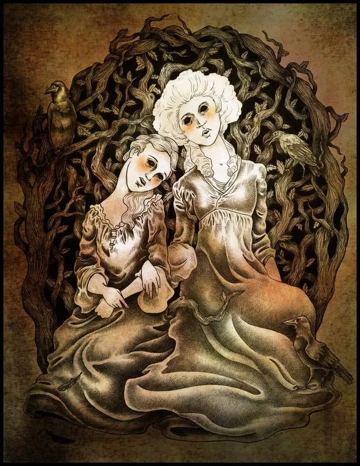 #6張「原來迪士尼原作超血腥黑暗」的插畫,看到白雪公主已經不寒而慄童年毀滅
