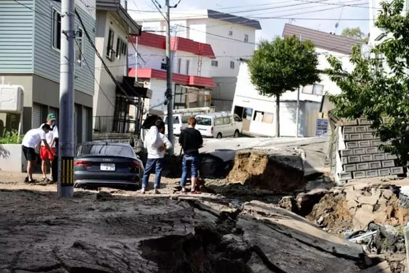 北海道67級地震 引發土崩 1死110人受傷