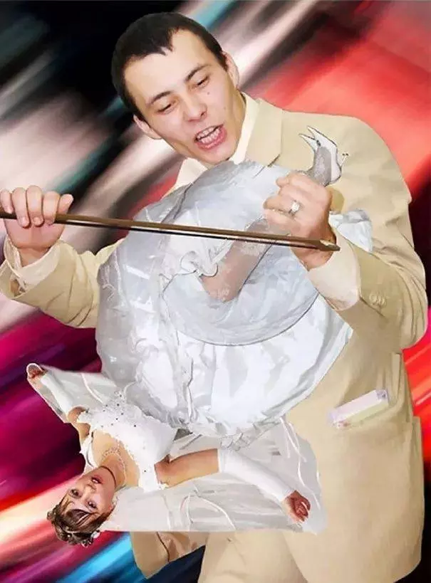 盤點俄羅斯人「無節操無羞恥心」的奇葩婚紗照,懷疑拍完後這
