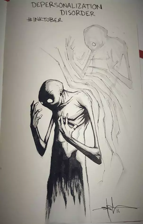 《 18 幅恐怖顫慄插畫》一次讓你看懂【精神疾病者的狂亂心理狀態】