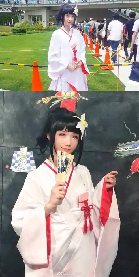 中國 Coser 在日本 C92 重現《火影忍者》雛田新娘裝,第3 認不出來是誰、第4 一秒變雛田!