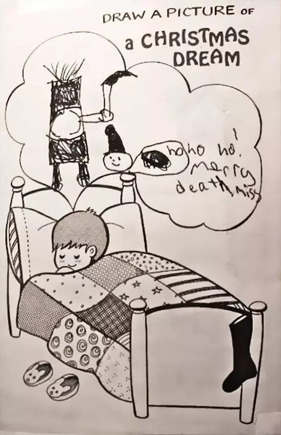 小孩們真是太恐怖了看了這27張小孩們畫的畫畫後 你今晚還睡得著嗎?