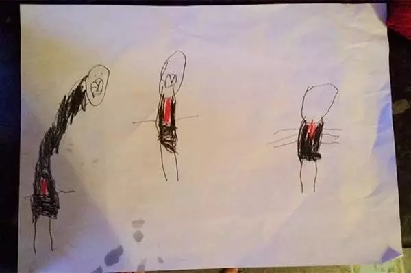 小孩們真是太恐怖了看了這27張小孩們畫的畫畫後 你今晚還睡得著嗎?