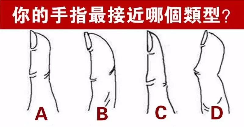 心理學:伸出你的食指,和哪個最接近?好命福氣大不同