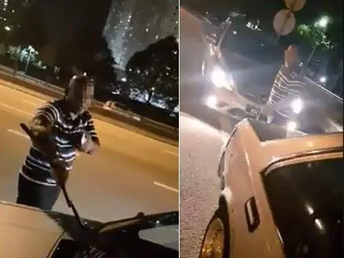 路霸撞人後還要大感不滿,理直氣壯大罵司機還要猛踢車門,行為令人髮指