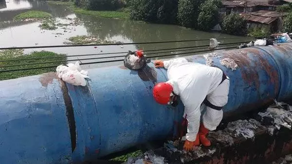 印尼驚現「尿片河」 80%魚肚含塑料纖維