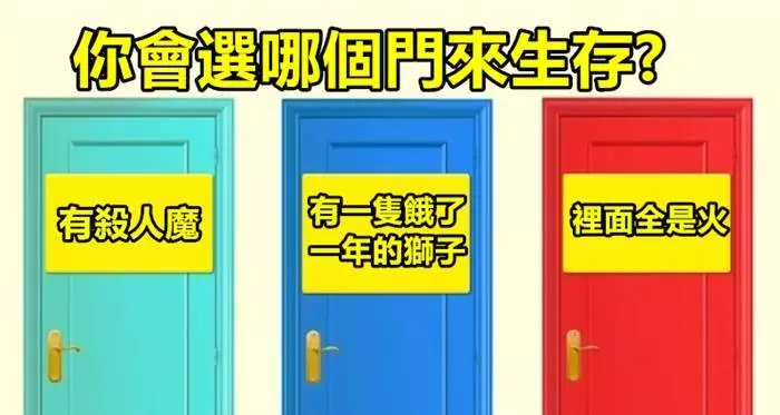 6道可以考你的邏輯到底有多強的超燒腦題目 #1 選擇哪一扇門才可以生存?