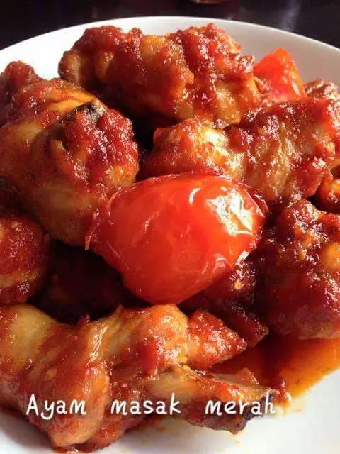 【香辣紅番茄雞 Ayam Masak Merah + 番茄飯 Nasi Tomato】 傳統馬來風味