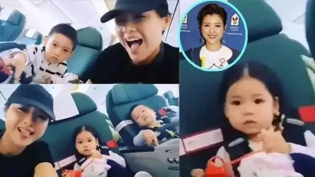 陳豪終於解放了,妻子帶3娃出國探親,小女兒呆萌可愛有明星相
